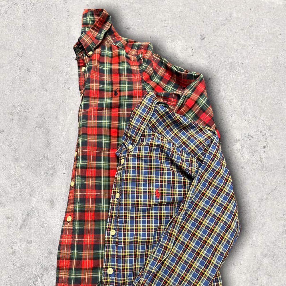 ⬇️ Boy’s Ralph Lauren Plaid Button Down Bundle, Medium